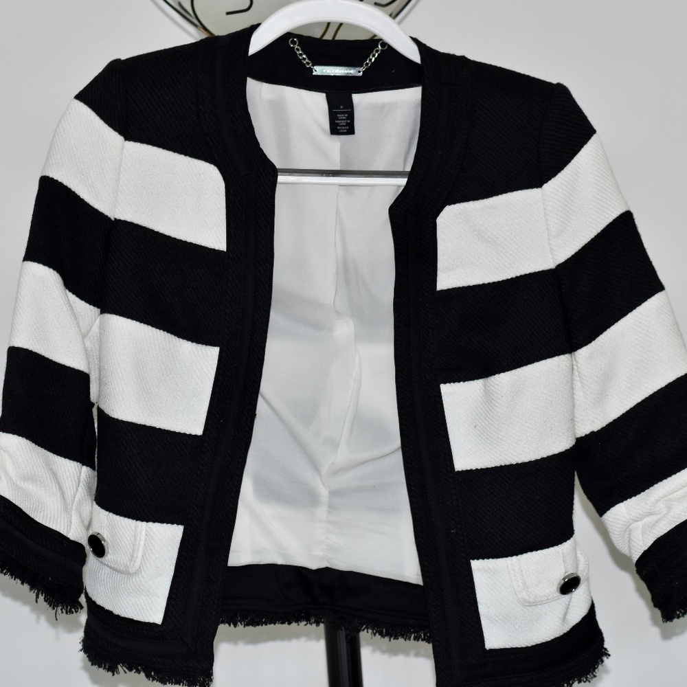 White House Black Market Striped Blazer